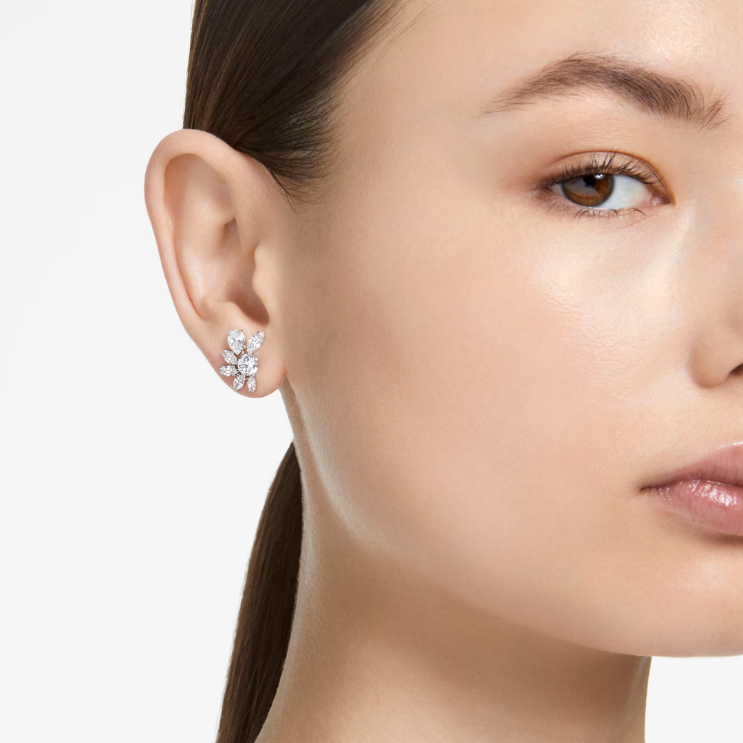 SWAROVSKI עגילי MESMERA ציפוי רודיום