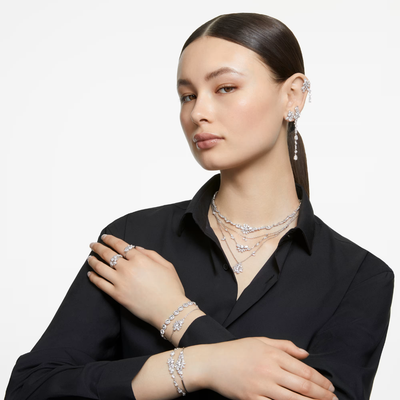 SWAROVSKI עגילי MESMERA ציפוי רודיום