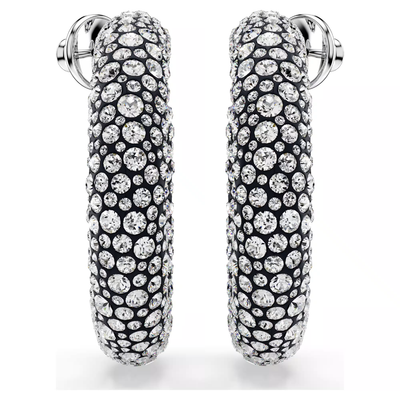 SWAROVSKI עגילי חישוק SUBLIMA ציפוי רודיום