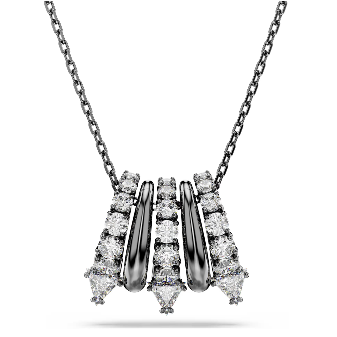SWAROVSKI שרשרת SUBLIMA ציפוי רודיום שחור