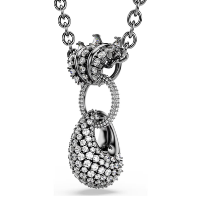 SWAROVSKI שרשרת SUBLIMA ציפוי רודיום שחור