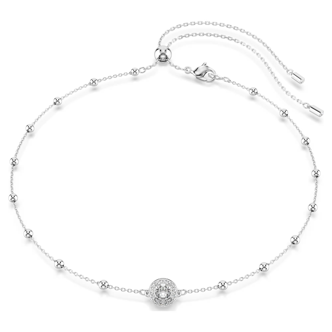 SWAROVSKI שרשרת צ'וקר UNA ציפוי רודיום