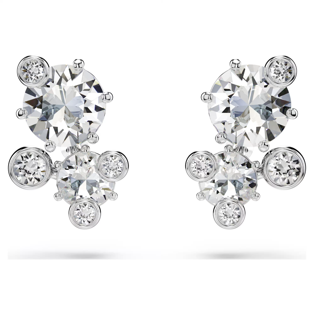 SWAROVSKI סט שרשרת, צמיד ועגילים CONSTELLA ציפוי רודיום