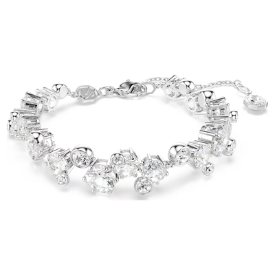 SWAROVSKI סט שרשרת, צמיד ועגילים CONSTELLA ציפוי רודיום