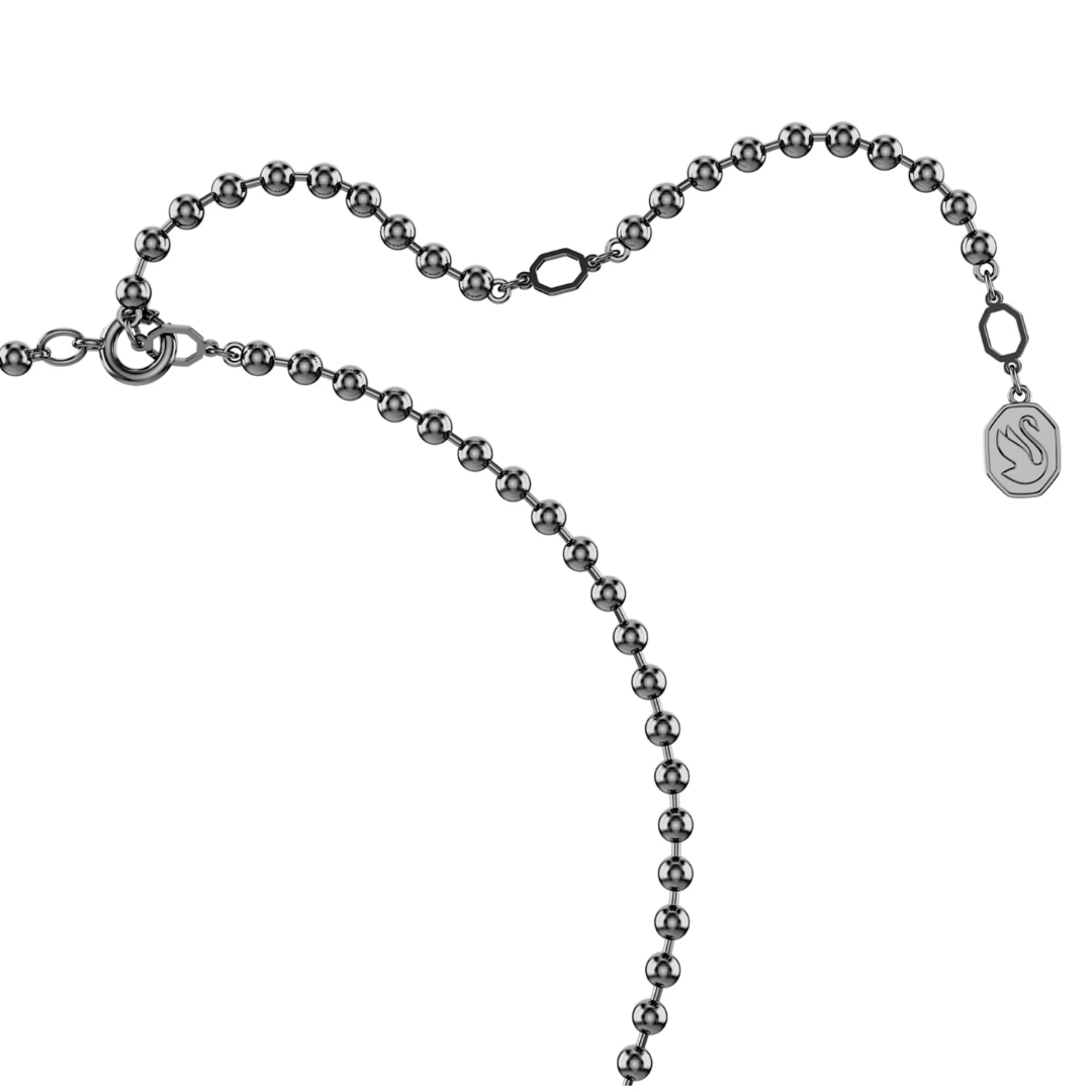 SWAROVSKI שרשרת DEXTERA ציפוי רודיום שחור