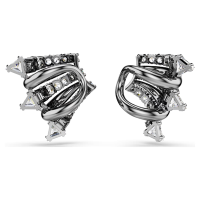 SWAROVSKI עגילי SUBLIMA ציפוי רודיום שחור