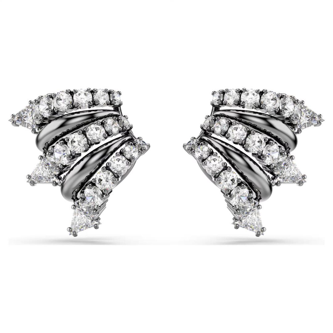 SWAROVSKI עגילי SUBLIMA ציפוי רודיום שחור