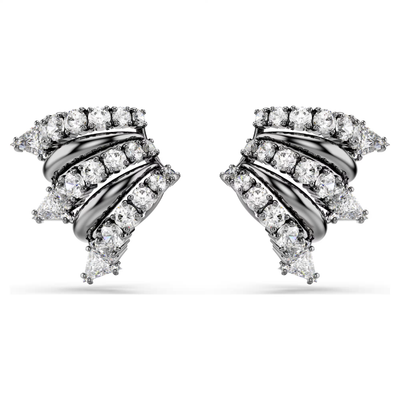 SWAROVSKI עגילי SUBLIMA ציפוי רודיום שחור