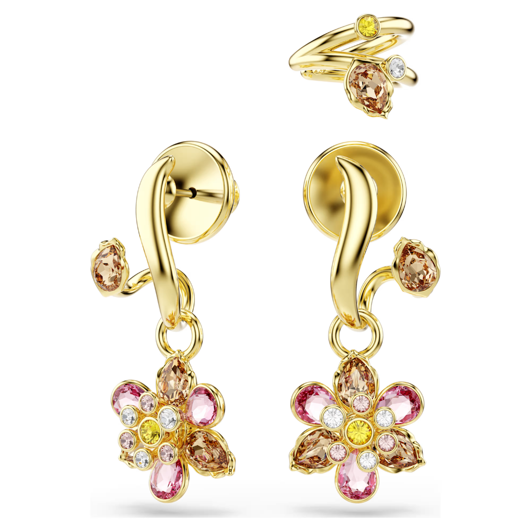 SWAROVSKI עגילי IDYLLIA ציפוי זהב