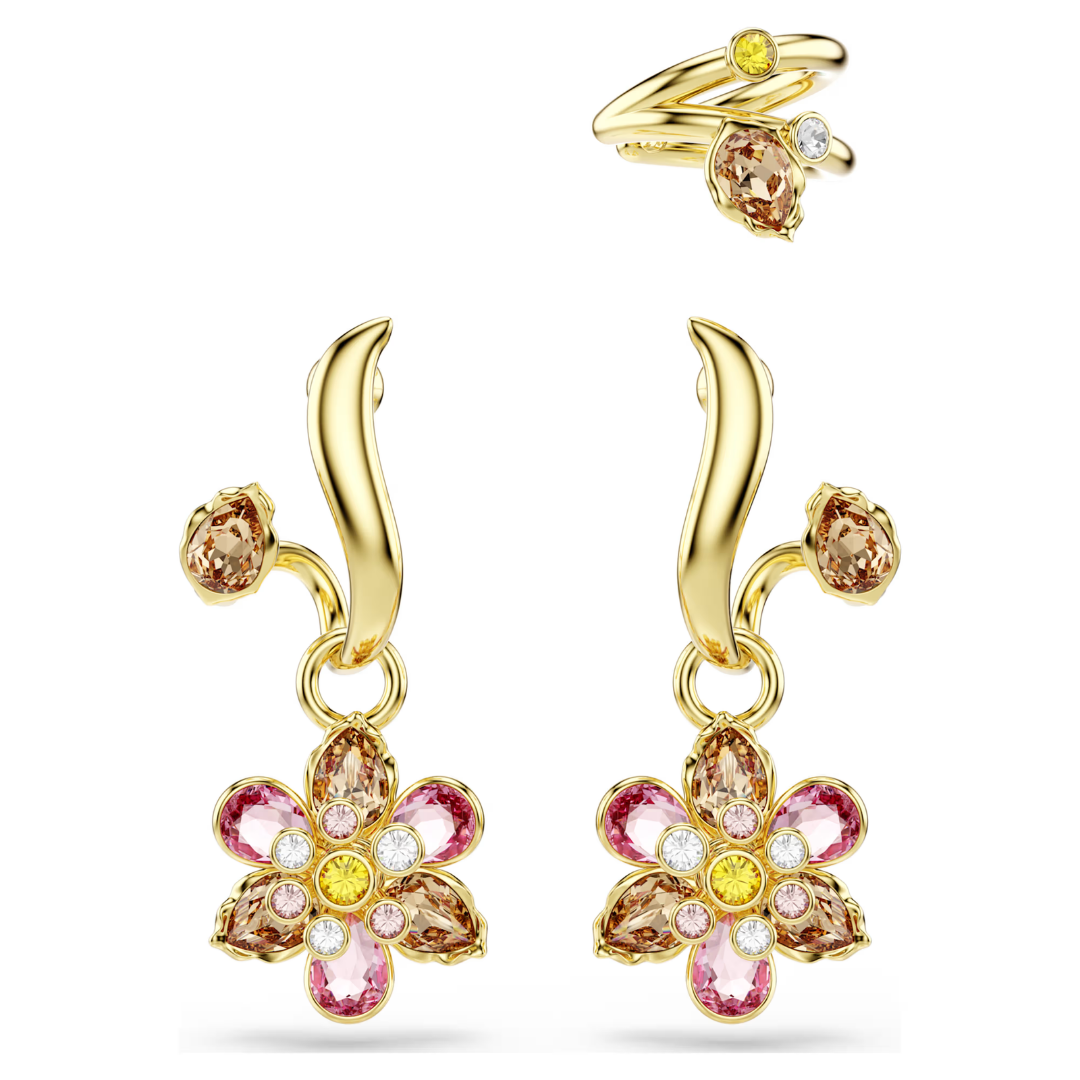 SWAROVSKI עגילי IDYLLIA ציפוי זהב
