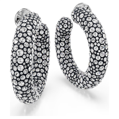 SWAROVSKI עגילי חישוק SUBLIMA ציפוי רודיום