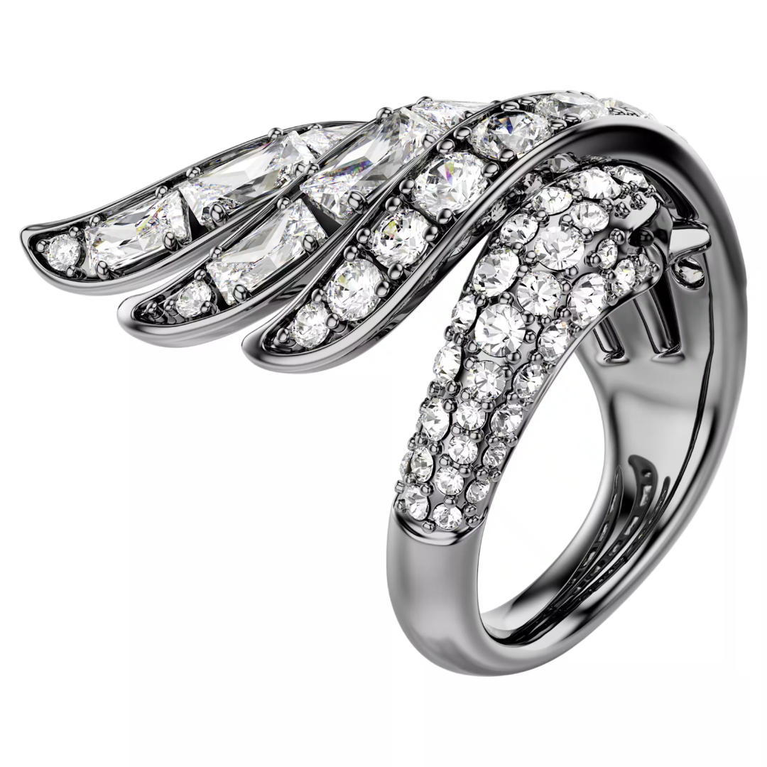 SWAROVSKI טבעת THE VIENNA ציפוי רודיום שחור