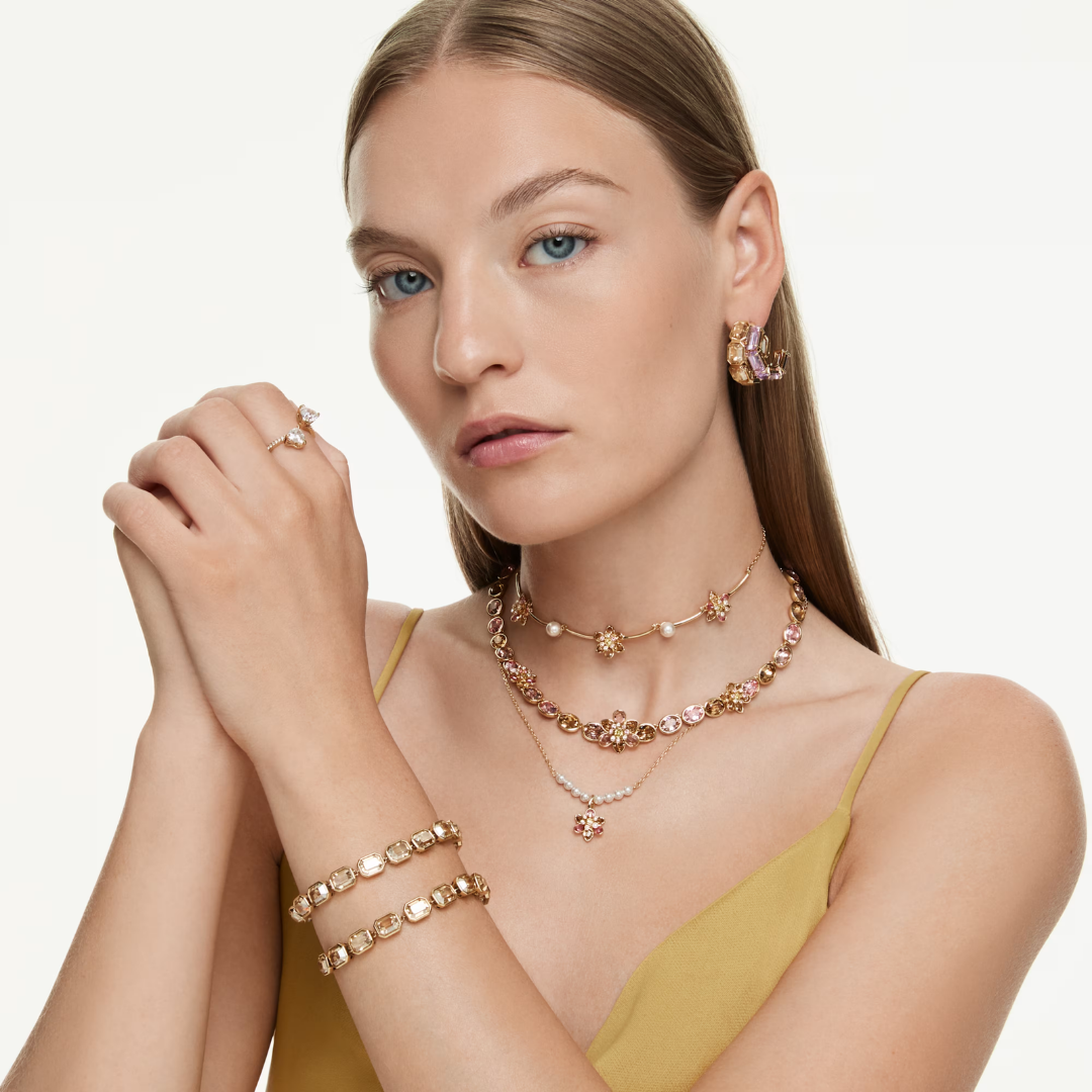 SWAROVSKI טבעת MESMERA ציפוי זהב