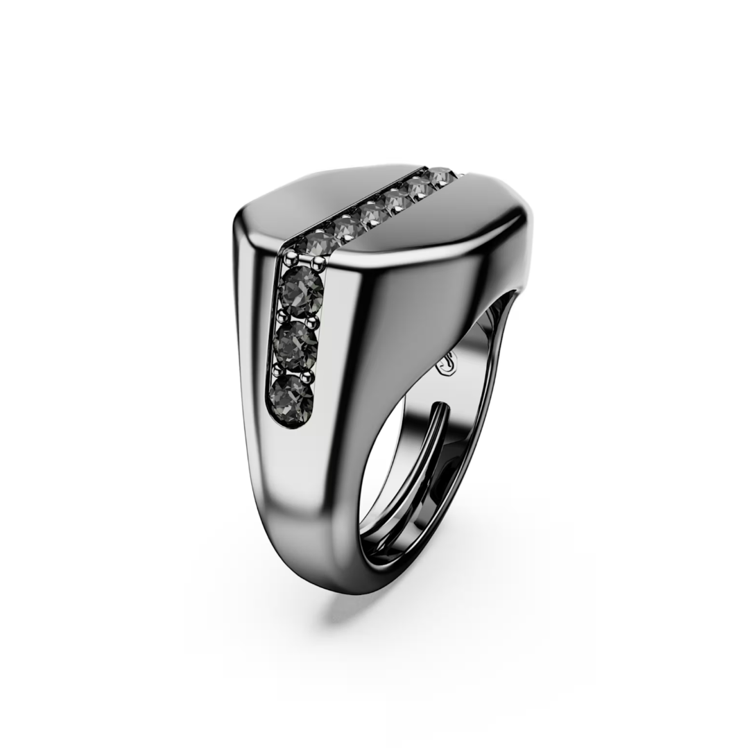 SWAROVSKI טבעת DEXTERA ציפוי רודיום שחור