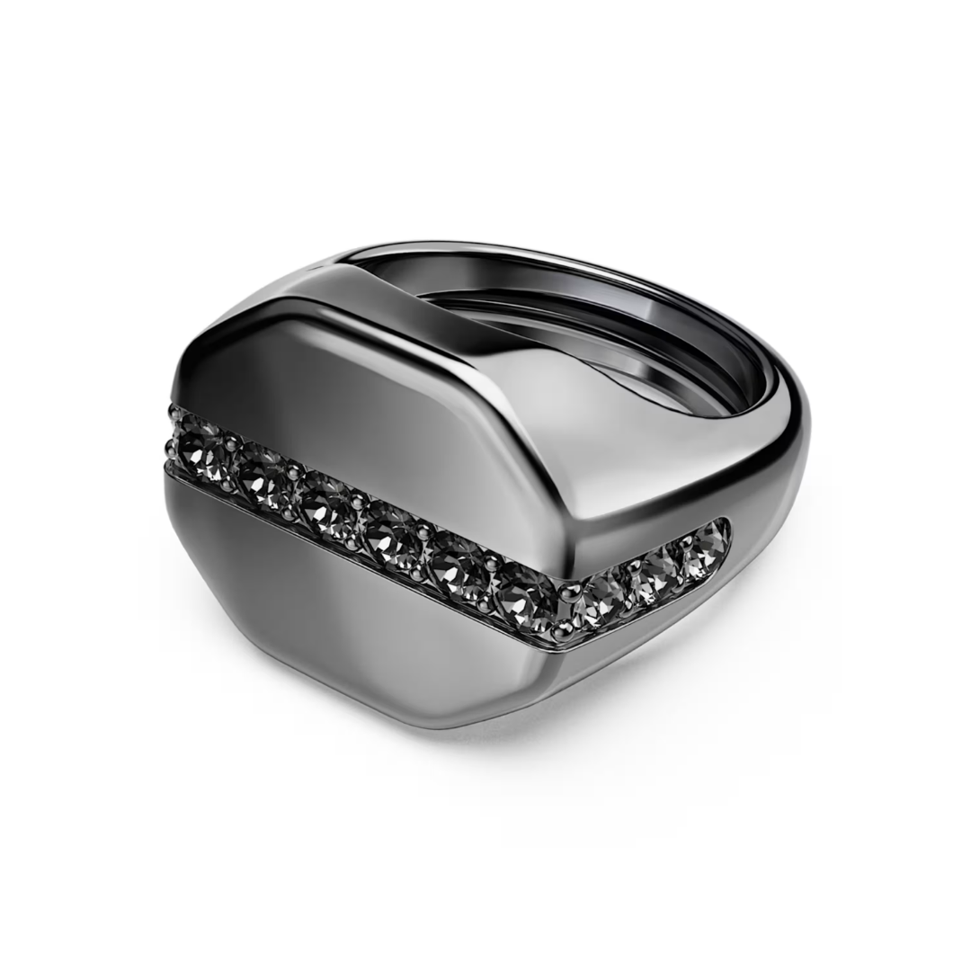 SWAROVSKI טבעת DEXTERA ציפוי רודיום שחור