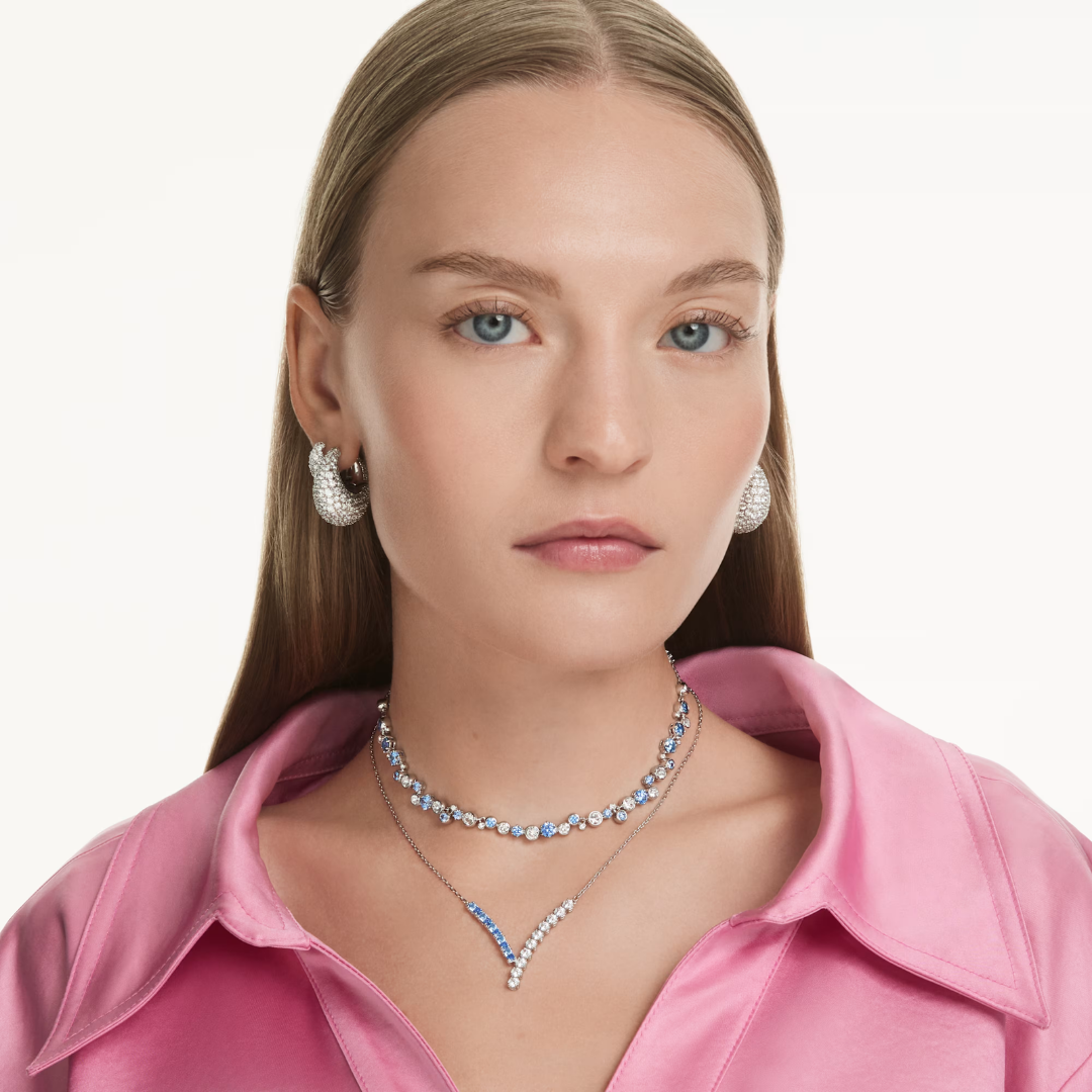 SWAROVSKI עגילי SUBLIMA ציפוי רודיום