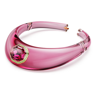 SWAROVSKI שרשרת צ'וקר DULCIS בצבע ורוד