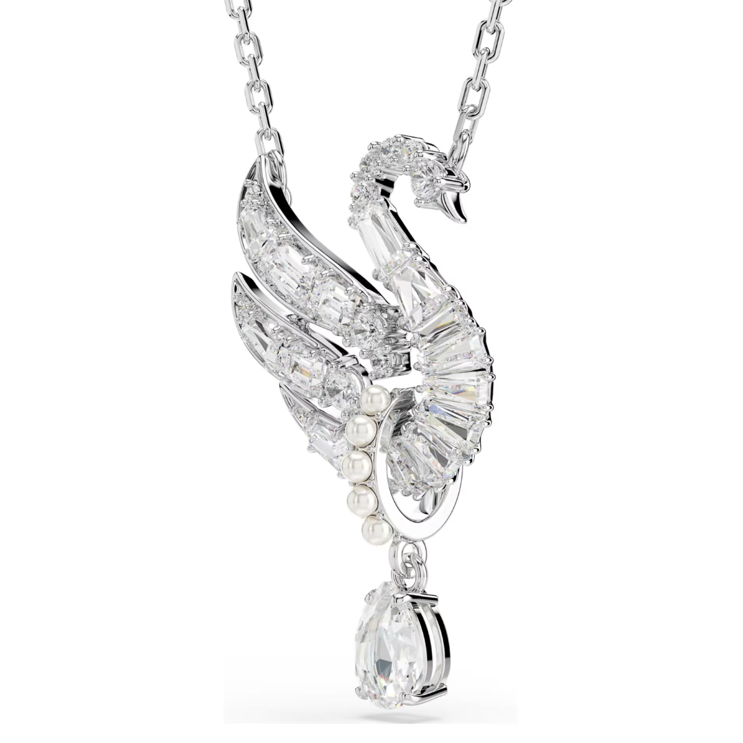 SWAROVSKI שרשרת SWAN ציפוי רודיום