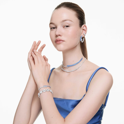 SWAROVSKI עגילי SUBLIMA ציפוי רודיום