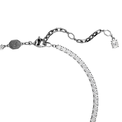 SWAROVSKI שרשרת SWAN ציפוי רודיום שחור