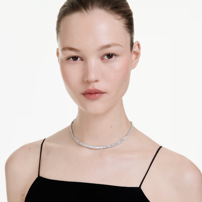 SWAROVSKI שרשרת צ'וקר MATRIX ציפוי רודיום