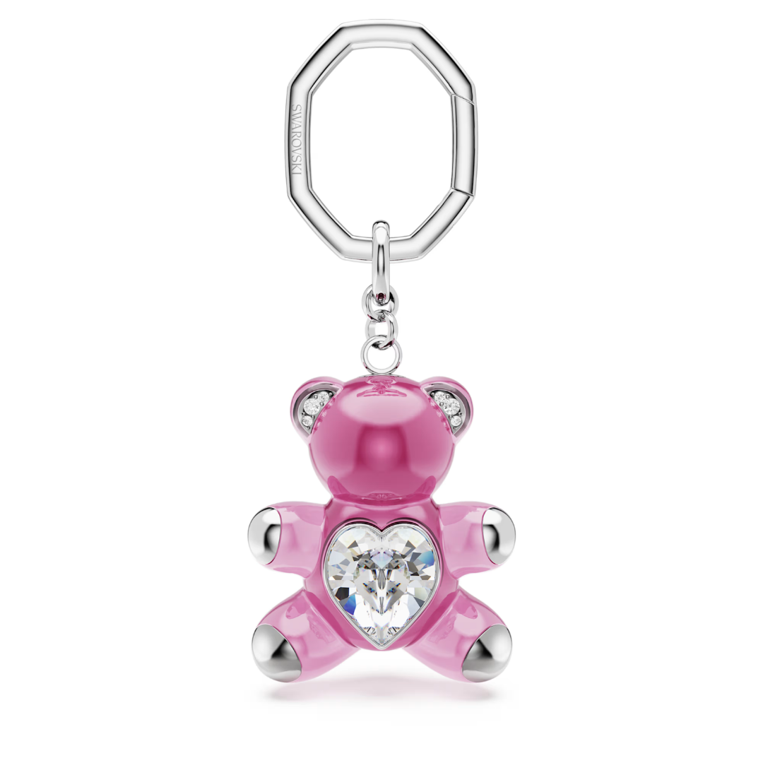 SWAROVSKI מחזיק מפתחות TEDDY ציפוי רודיום