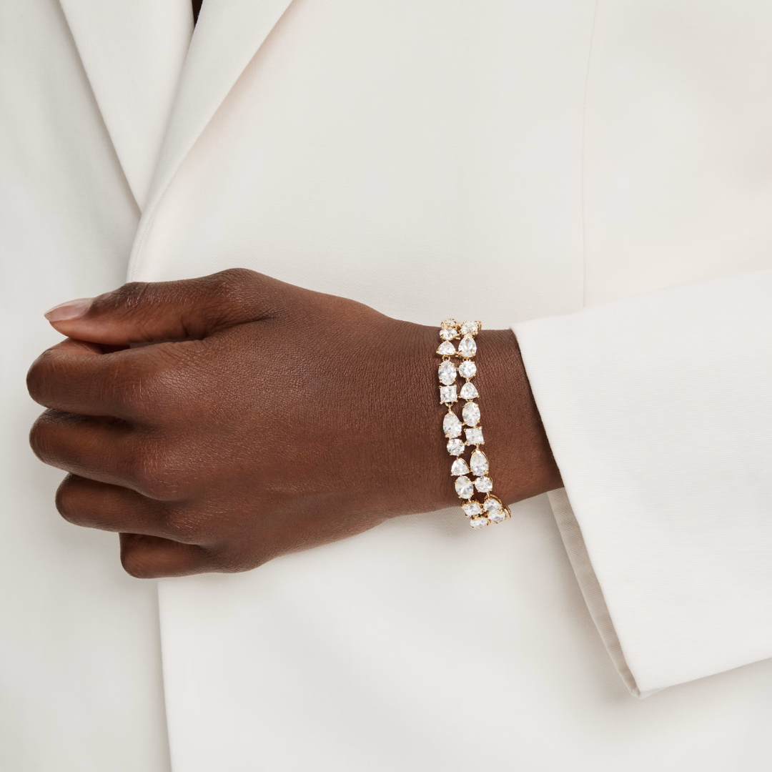 SWAROVSKI צמיד MESMERA ציפוי זהב