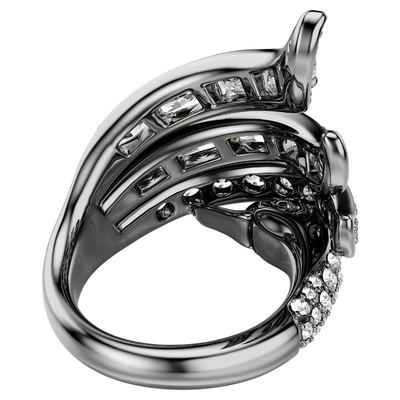 SWAROVSKI טבעת THE VIENNA ציפוי רודיום שחור