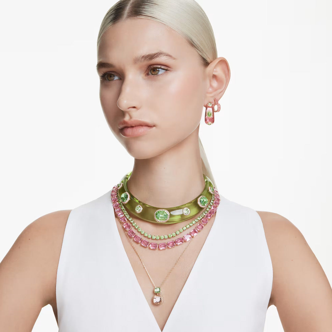 SWAROVSKI שרשרת CHROMA ציפוי זהב