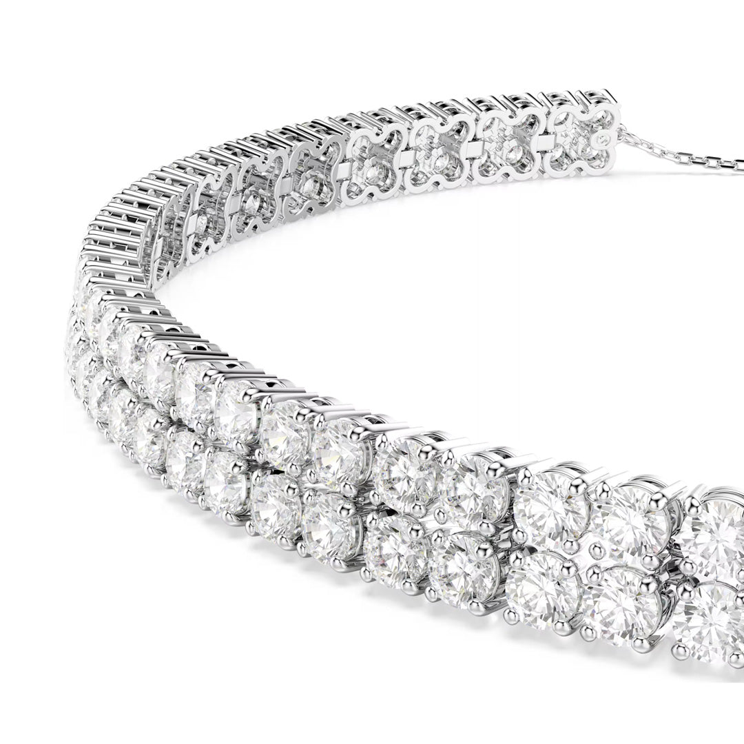 SWAROVSKI שרשרת צ'וקר MATRIX ציפוי רודיום