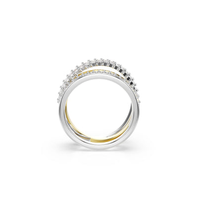 SWAROVSKI טבעת HYPERBOLA ציפוי רודיום