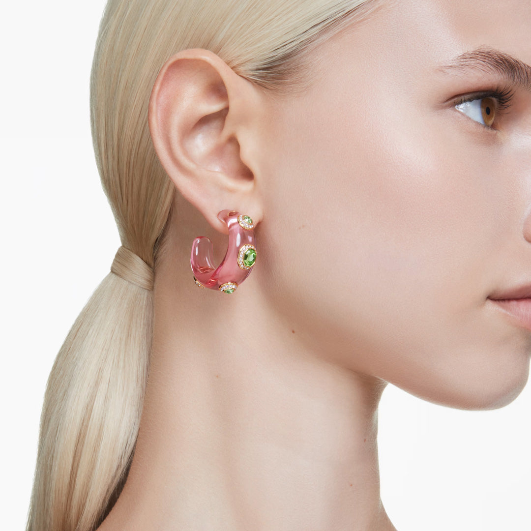 SWAROVSKI עגילי DULCIS ציפוי זהב