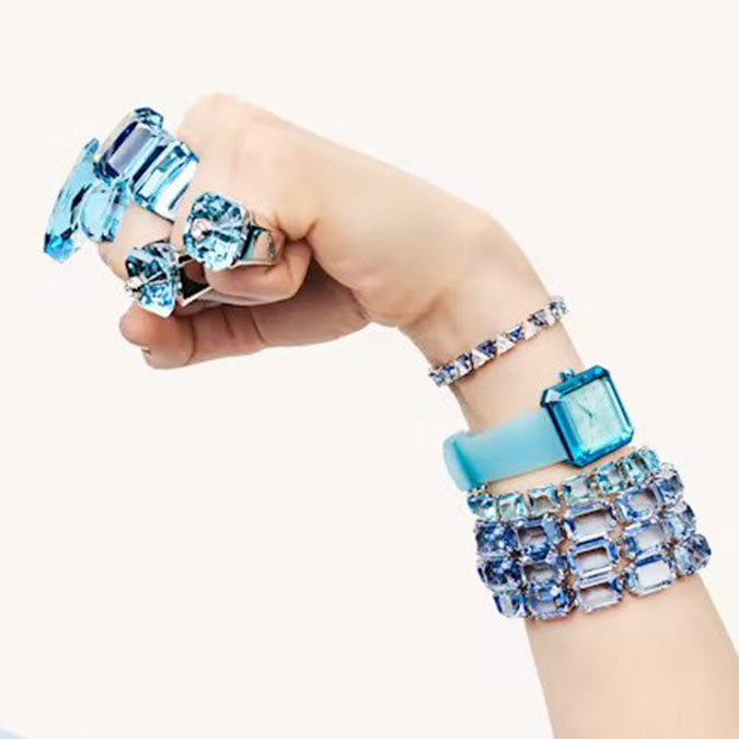5614927 SWAROVSKI צמיד MILLENIA רודיום תכלת – ילון סברובסקי