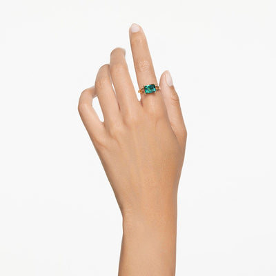 SWAROVSKI טבעת MATRIX ירוקה מוזהבת