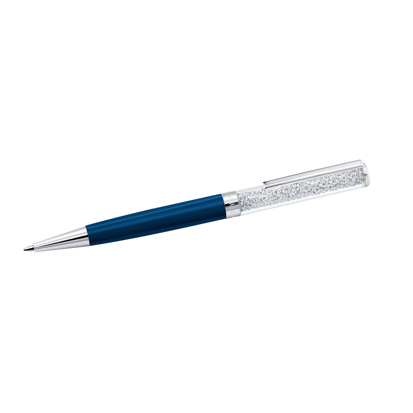 SWAROVSKI עט Crystalline כחול כהה ציפוי כסוף