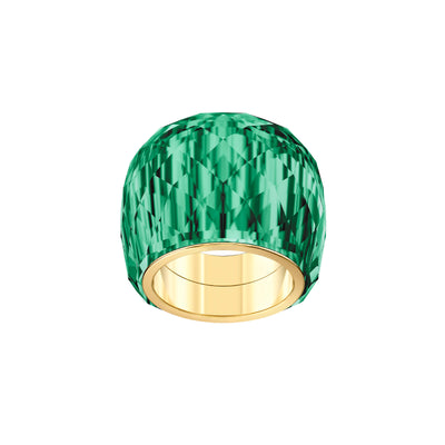 SWAROVSKI טבעת Nirvana ציפוי מוזהב קריסטל ירוק