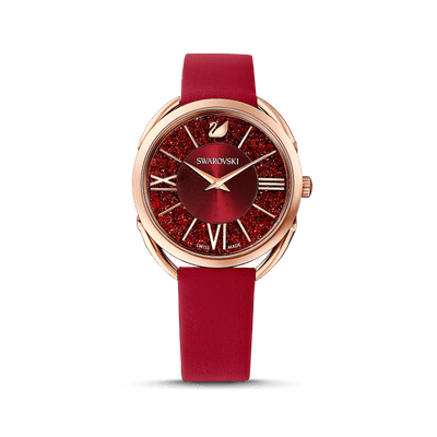 SWAROVSKI שעון Crystalline Glam אדום ציפוי רוז
