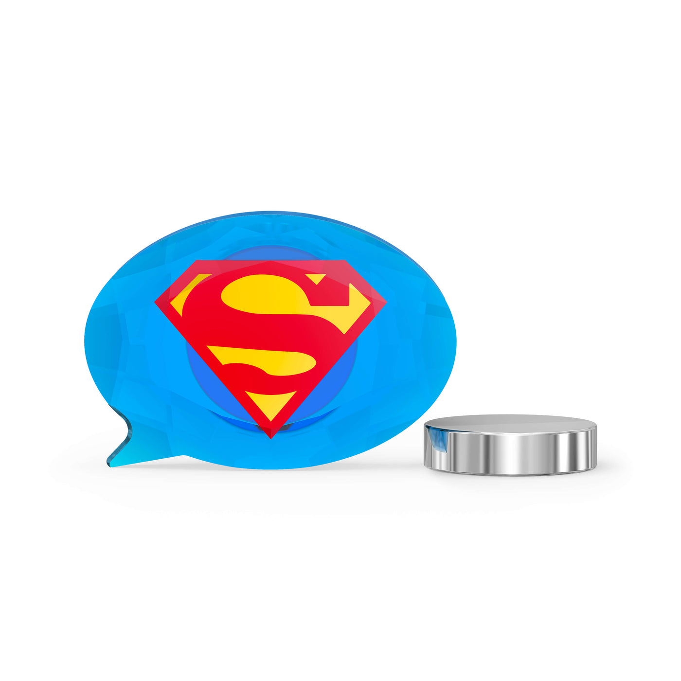 SWAROVSKI מניאטורה קריסטל DC COMICS MAGNET SUPERMAN LOGO