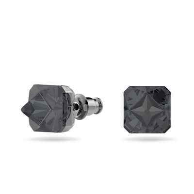 SWAROVSKI עגילי Chroma stud פרמידה קריסטל אפור