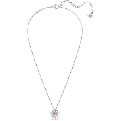 SWAROVSKI שרשרת ETERNAL FLOWER ציפוי רודיום לבן ורוד