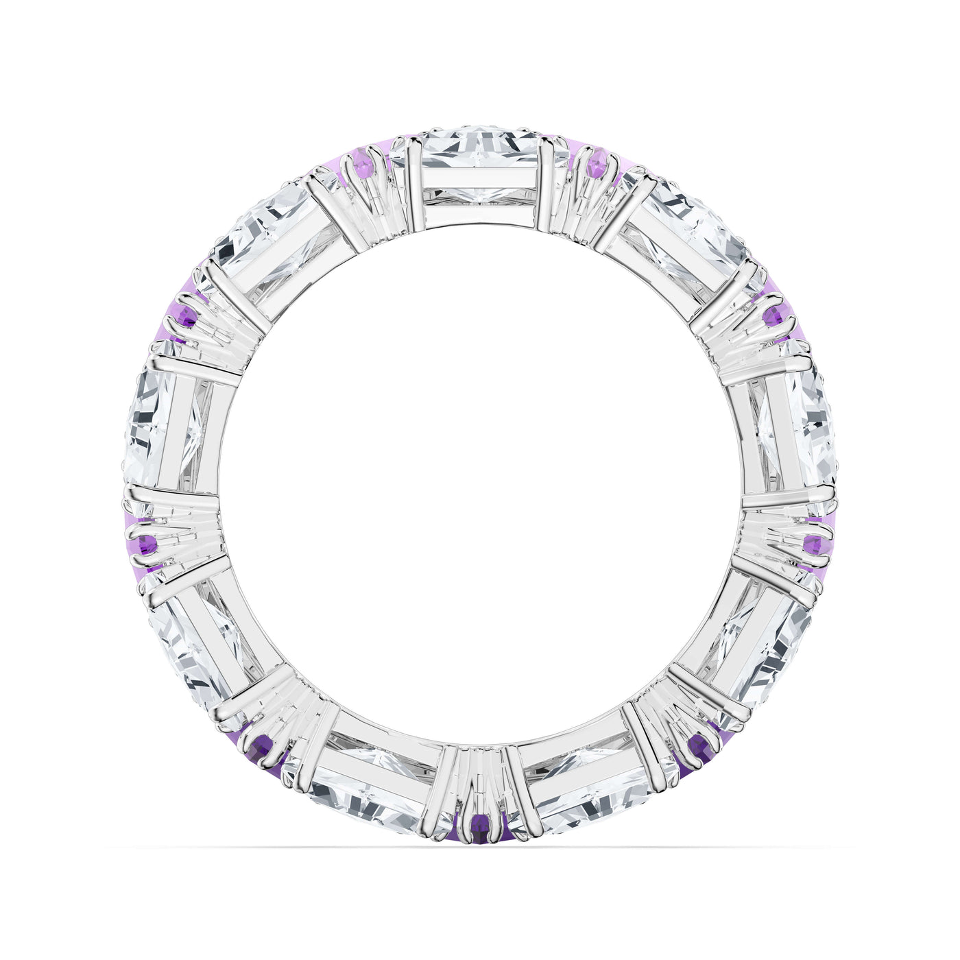 SWAROVSKI טבעת Millenia משולשים קריסטל סגול