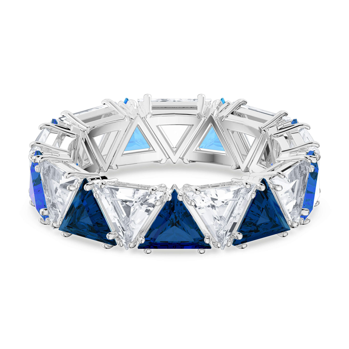 SWAROVSKI טבעת Millenia משולשים קריסטל כחול