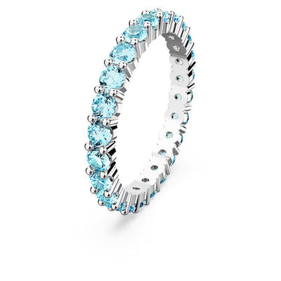 SWAROVSKI טבעת MATRIX רודיום כחולה
