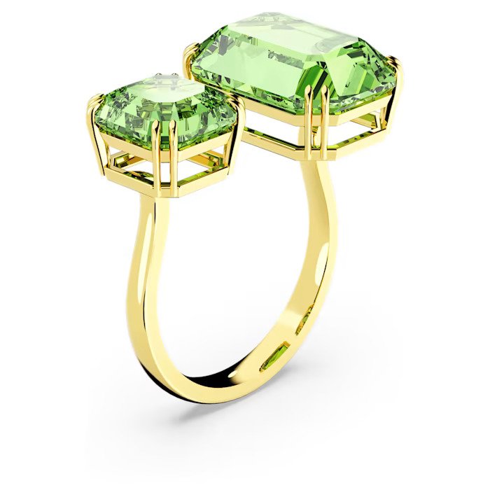 SWAROVSKI טבעת Millenia cocktail קריסטל ירוק